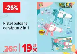 Carrefour Pistol baloane de săpun 2 în 1 Ofertă
