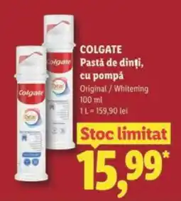 Lidl Colgate Pastă de dinți, cu pompă Ofertă