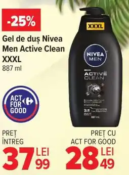 Carrefour Gel de duș Nivea Men Active Clean XXXL Ofertă