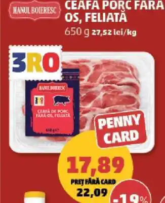 Penny Ceafă Porc Fără Os, Feliată Ofertă