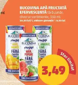 Penny BUCOVINA APĂ FRUCTATĂ EFERVESCENTĂ Ofertă
