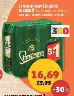 Penny STAROPRAMEN Bere blondă Ofertă