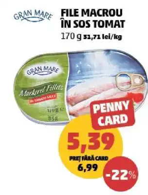 Penny File macrou în sos tomat Ofertă