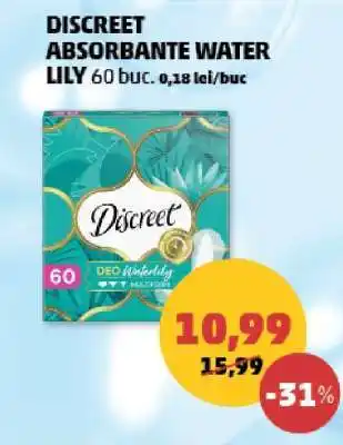 Penny DISCREET ABSORBANTE WATER LILY Ofertă