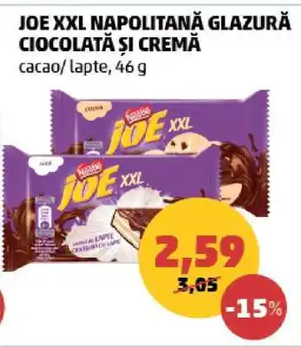 Penny JOE XXL Napolitană Glazură Ciocolată și Cremă Ofertă