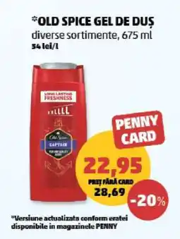 Penny OLD SPICE Gel de duș Ofertă