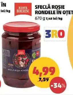 Penny Sfeclă Roșie Rondele în Oțet Ofertă