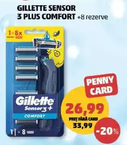 Penny GILLETTE SENSOR 3 PLUS COMFORT +8 rezerva Ofertă