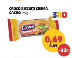Penny CROCO BISCUITI CREMĂ CACAO 25 g Ofertă