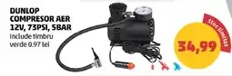 Penny DUNLOP COMPRESOR AER 12V, 73PSI, 5BAR Ofertă