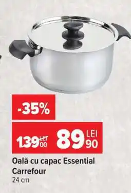 Carrefour Oală cu capac Essential Carrefour Ofertă