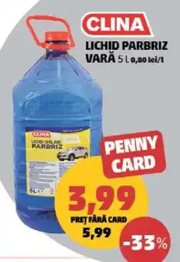 Penny Clina Lichid Parbriz Vară Ofertă