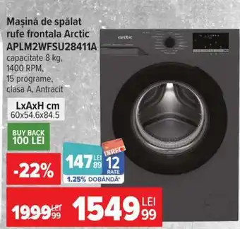Carrefour Mașină de spălat rufe frontală Arctic APLM2WFSU28411A Ofertă