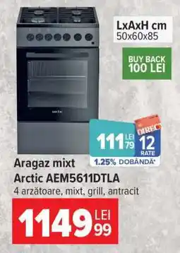 Carrefour Aragaz mixt Arctic AEM5611DTLA Ofertă