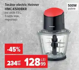 Carrefour Tocător electric Heinner HMC-K500BKR Ofertă