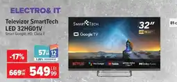 Carrefour Televizor SmartTech LED 32HG01V Ofertă