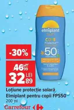 Carrefour Loțiune protecție solară Elmiplant pentru copii FPS50 Ofertă