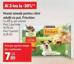 Carrefour Hrană umedă pentru câini adulți cu pui, Friskies Ofertă