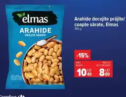 Carrefour Arahide decojite prăjite/coapte sărate, Elmas Ofertă