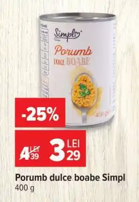 Carrefour Porumb dulce, boabe, Simpl Ofertă