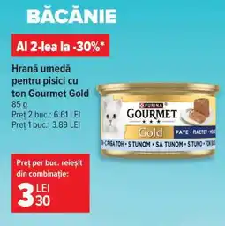 Carrefour Hrană umedă pentru pisici cu ton Gourmet Gold Ofertă