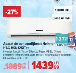 Carrefour Aparat de aer condiționat Heinner HAC-HSN12KIT++ Ofertă