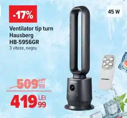 Carrefour Ventilator tip turn Hausberg HB-5956GR Ofertă
