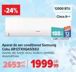 Carrefour Aparat de aer condiționat Samsung Cebu AR12TXHQA6SXEU Ofertă