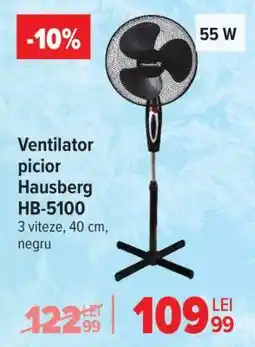 Carrefour Ventilator picior Hausberg HB-5100 Ofertă