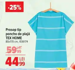 Carrefour Prosop tip poncho de plajă TEX HOME Ofertă