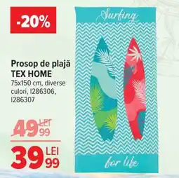 Carrefour Prosop de plajă TEX HOME Ofertă