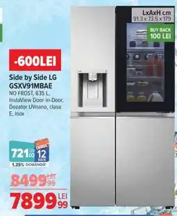 Carrefour Side by Side LG GSXV91MBAE Ofertă