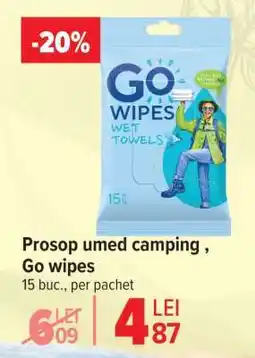 Carrefour Prosop umed camping, Go wipes Ofertă