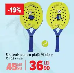 Carrefour Set tenis pentru plajă Minions Ofertă