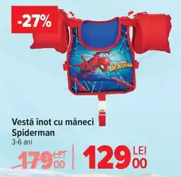 Carrefour Vesta înot cu mâneci Spiderman Ofertă