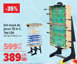 Carrefour Set masă de jocuri 15 în 1, Top Life Ofertă