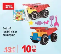Carrefour Set x 6 jucării nisip cu mașină Ofertă