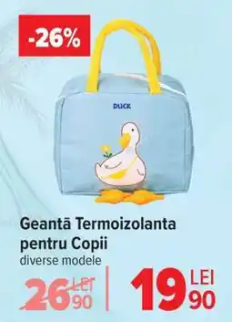 Carrefour Geantă Termoizolanta pentru Copii Ofertă