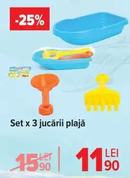 Carrefour Set x 3 jucării plajă Ofertă