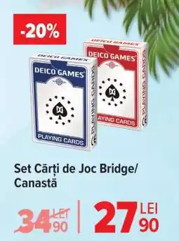 Carrefour Set cărți de joc, Bridge Canastă Ofertă