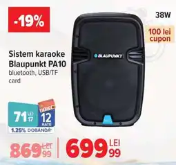Carrefour Sistem karaoke Blaupunkt PA10 Ofertă