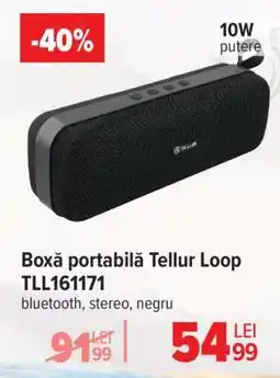 Carrefour Boxă portabilă Tellur Loop TLL161171 Ofertă