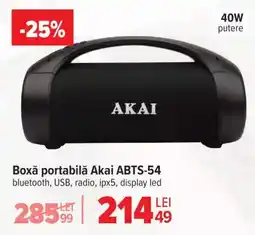 Carrefour Boxă portabilă Akai ABTS-54 Ofertă