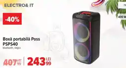 Carrefour Boxă portabilă Poss PSPS40 Ofertă