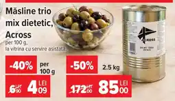 Carrefour Măsline trio mix dietetic, Across Ofertă