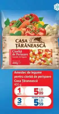 Carrefour Amestec de legume pentru ciorbă de perișoare Casa Țărănească 400 g Ofertă