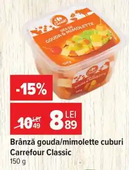 Carrefour Brânză gouda/mimolette cuburi Carrefour Classic Ofertă