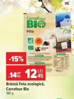 Carrefour Brânză Feta ecologică, Carrefour Bio Ofertă
