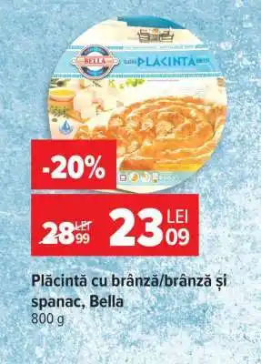 Carrefour Plăcintă cu brânză/brânză și spanac, Bella Ofertă
