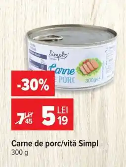 Carrefour Carne de porc/vită Simpl Ofertă